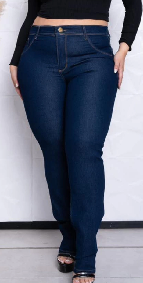 Jeans recto azul
