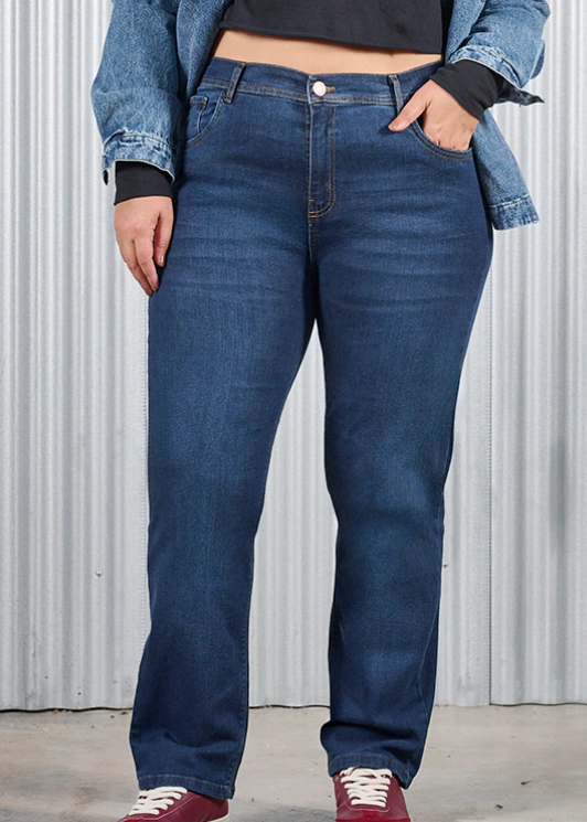 Jeans recto azul