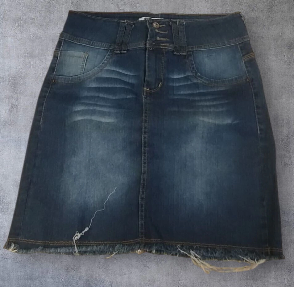 Pollera jeans bigote