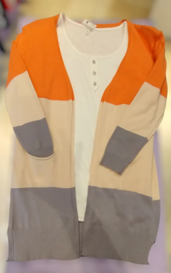 Saco tricolor corto
