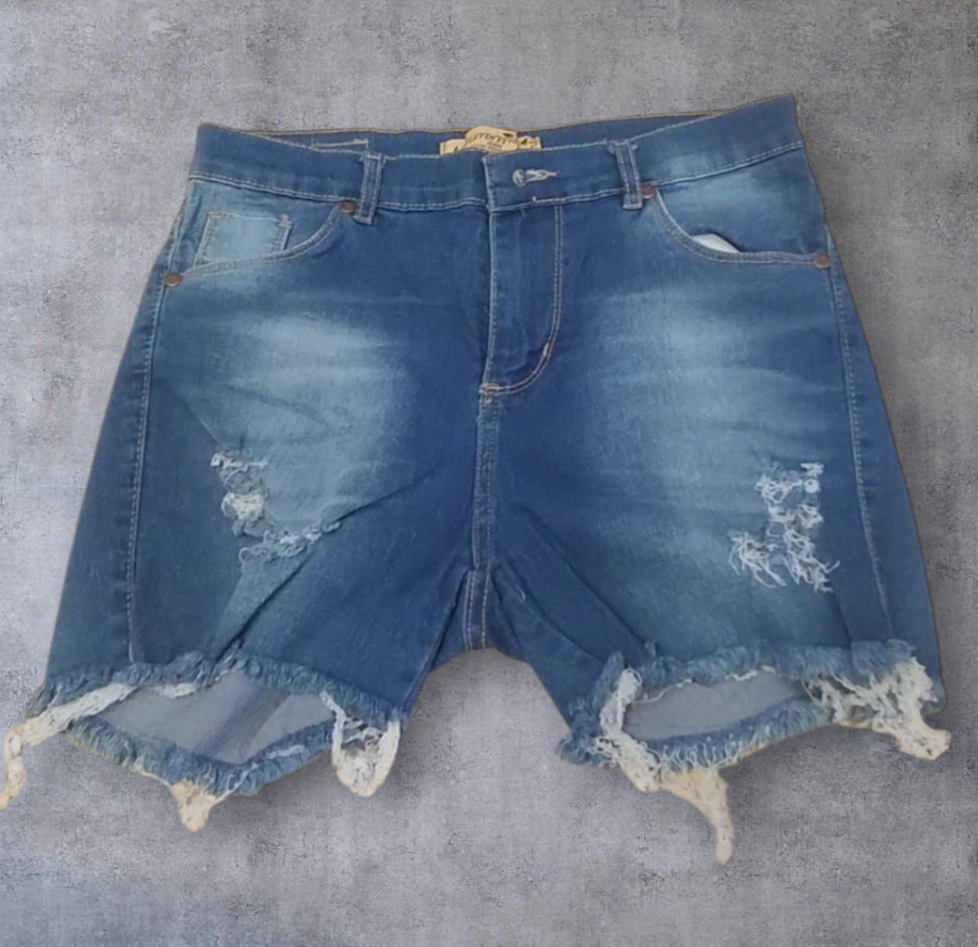 Short jeans desgaste y rotura
